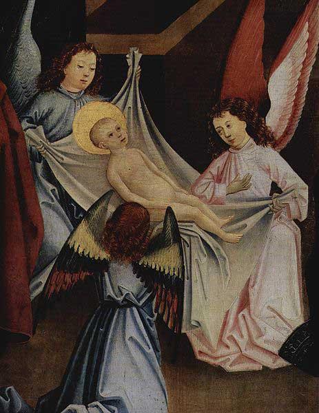 Friedrich Herlin Geburt Christi, Anbetung des Christuskindes oil painting picture